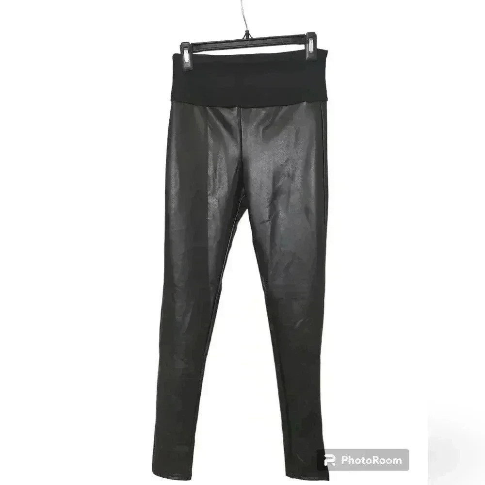 ASSETS by SPANX All Over Faux Leather Leggings Women’s  Black Pull-On